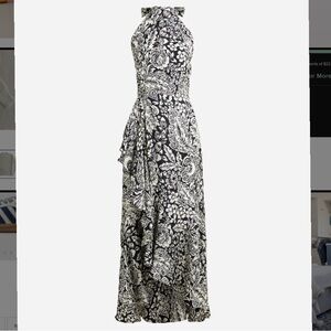 NWT J. Crew Collection halter-tie cupro-blend dress in classic floral print